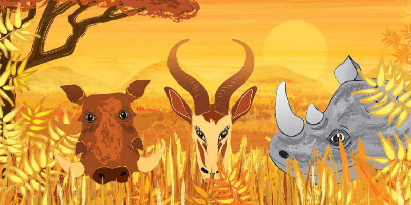 Pinky et les masques de la savane